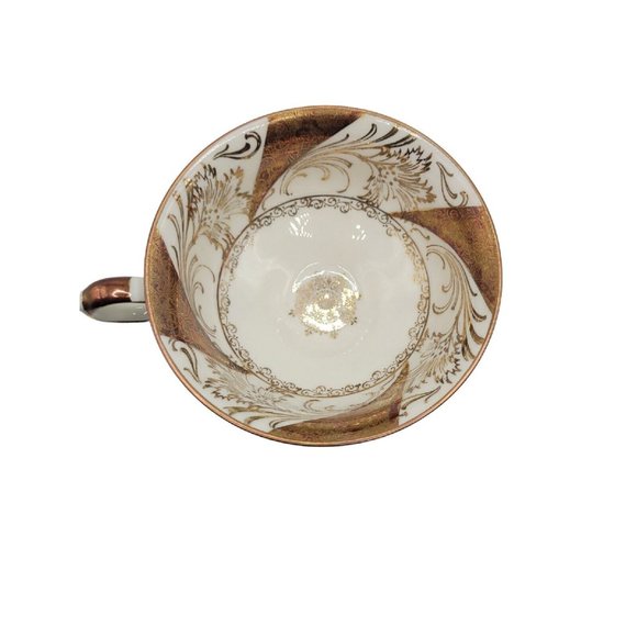 Vintage Alka Bavaria Yellow Gold Embossed Teacup, Saucer & Plate "Sylvia" - Picture 6 of 9